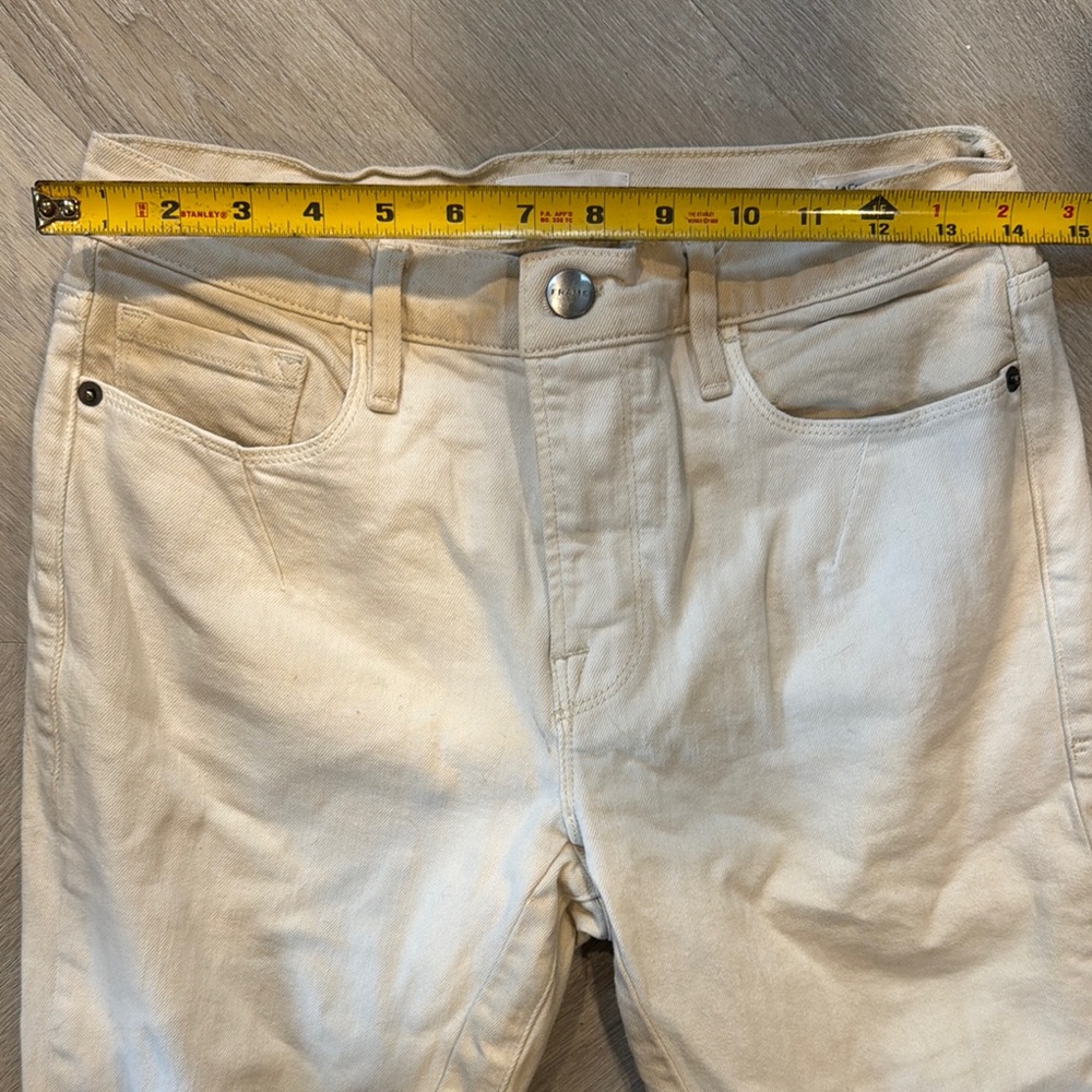 Frame Denim Flare & Wide Leg Jeans in Two Tone Cream - Picture 3 of 6